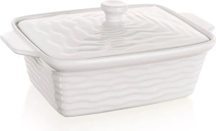 Forma zapekacia obdĺžniková s vekom CULINARIA White 28 x 18 cm