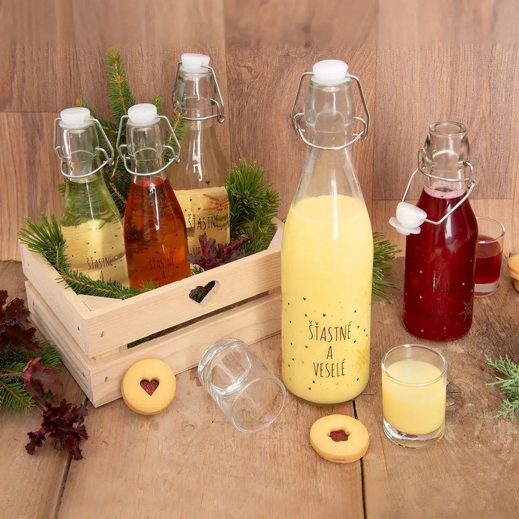 Orion Fľaša s klip uzáverom Vločka biela 0,16 l, 160 ml