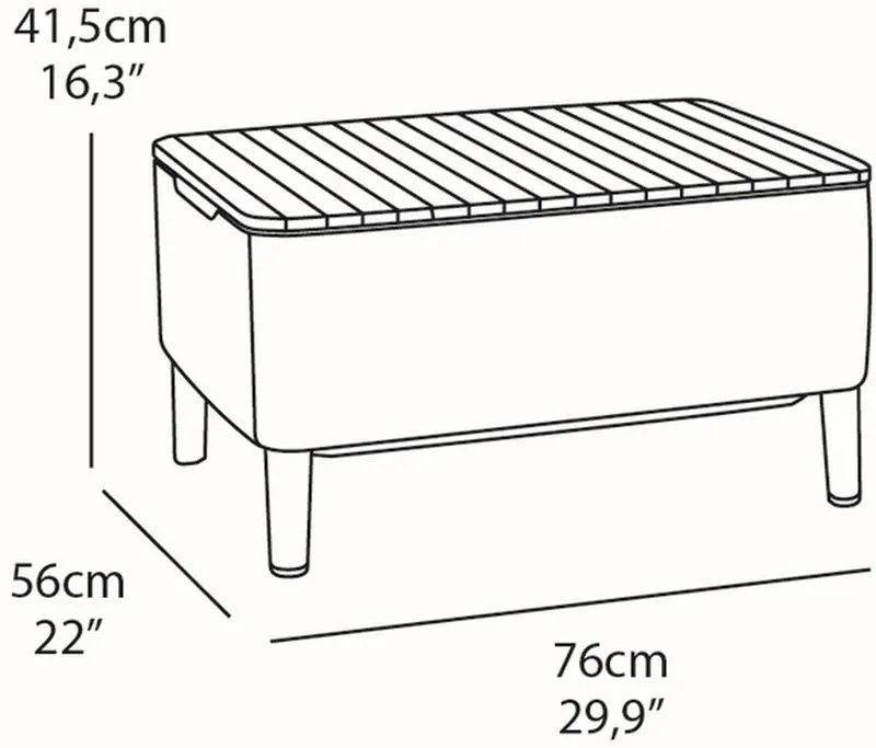 KETER SALEMO Set záhradný, grafit/sivá 17206003