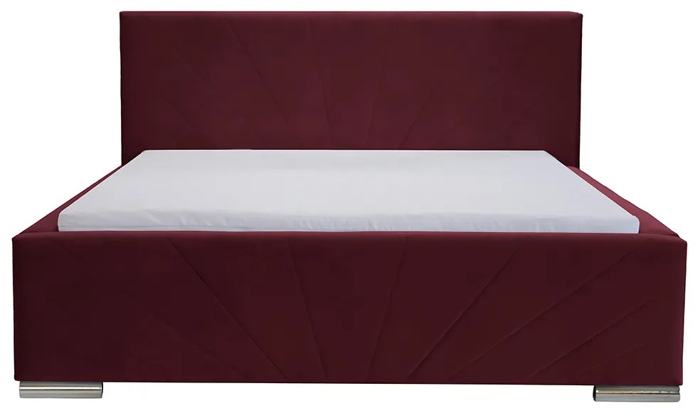 Čalúnená posteľ s úložným priestorom a matracom LEKS Mäta 180 x 200 cm