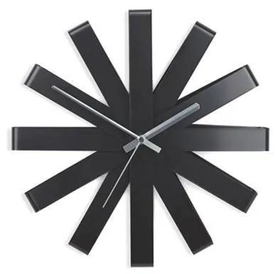 Nástenné hodiny RIBBON 30 cm čierne 