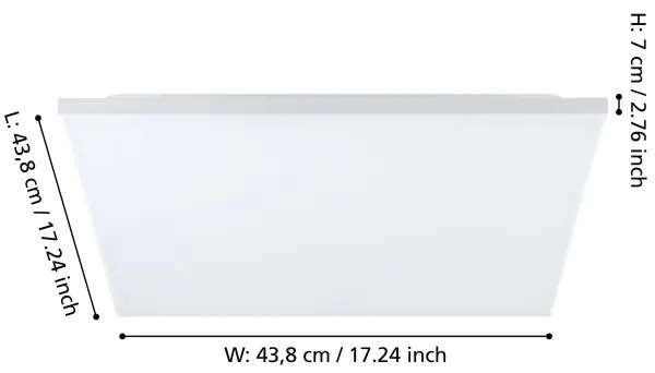 Eglo 900704 - LED Stropné svietidlo TURCONA LED/21W/230V