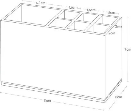 Čierny plastový stojan na zubné kefky Mist – YAMAZAKI