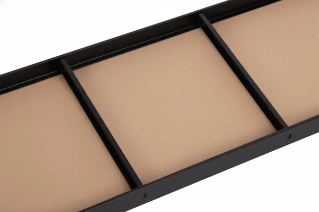 Regál 205x120x45 cm čierny