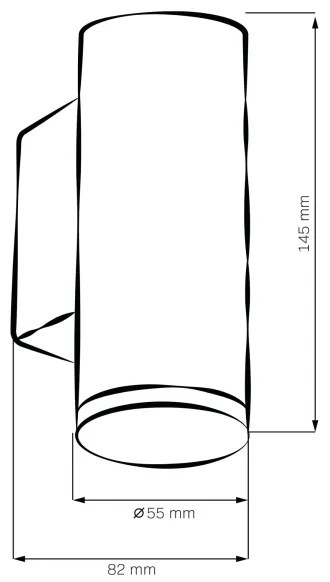 LED RGBW stmievateľné kúpeľňové nástenné svietidlo TURYN 1xGU10/6W/230V IP44 čierne