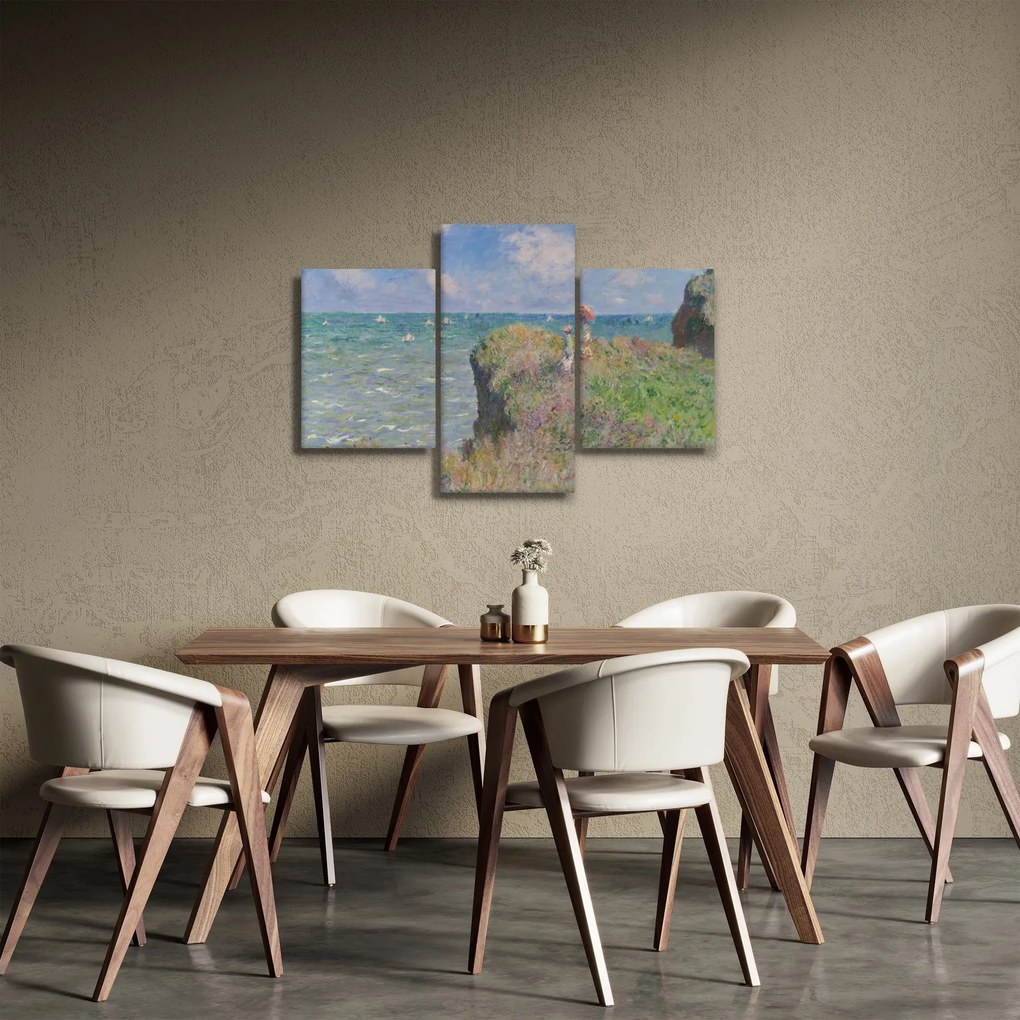 Obraz - Claude Monet, Cliff Walk at Pourville, reprodukcia (90x60 cm)