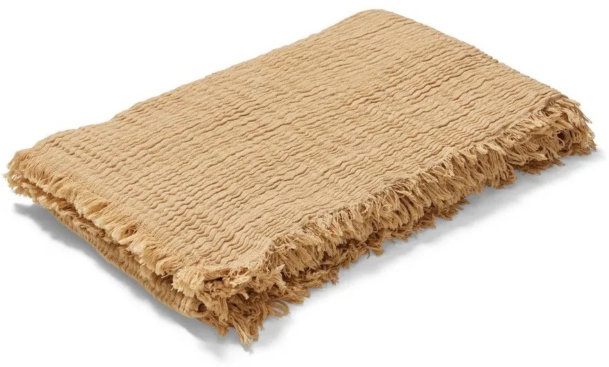 Béžový pléd na dvojlôžko 240x260 cm Reloved - JUNA