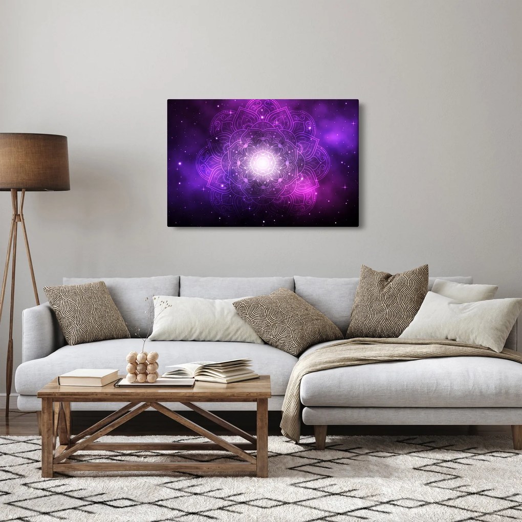 Obraz fialové abstrakcie (90x60 cm)