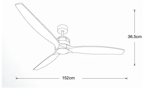 Lucci air 210508 - Stropný ventilátor AIRFUSION AKMANI paulovnia/čierna + DO