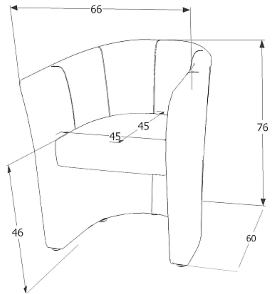 Křeslo TM-1 eko kůže krémové