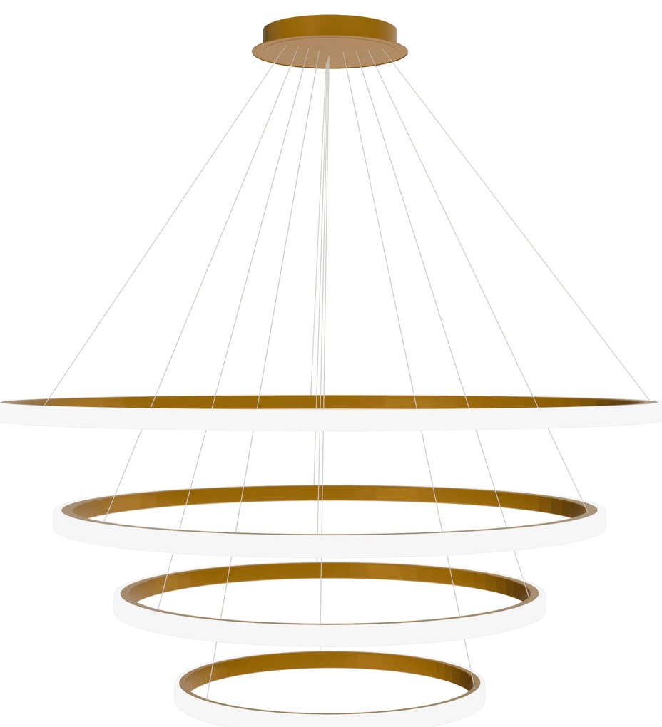 Toolight Toolight, závesné svietidlo 100cm, 60W, 3000K, LHJ010-CP4, zlatá matná, OSW-50003