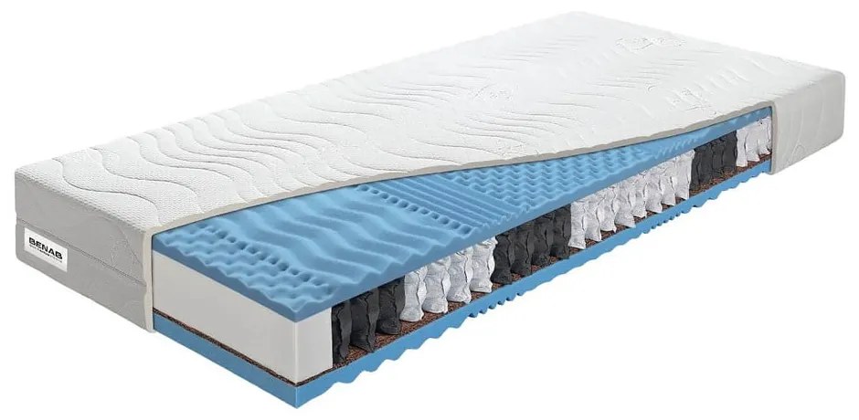 Tvrdý/stredne tvrdý pružinový obojstranný matrac 80x200 cm BonFlex PLUS - BENAB