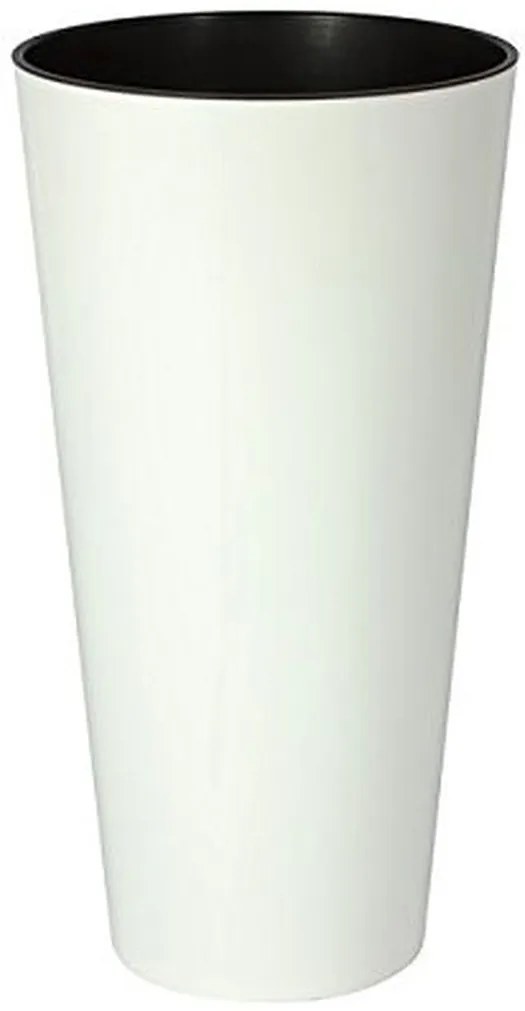 Prosperplast TUBUS SLIM Shine Květináč 20 cm, 8 l, biela DTUS200S