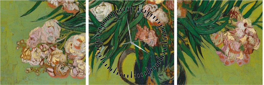 Obraz - Vincent van Gogh, Oleanders, reprodukcia (s hodinami) (90x30 cm)