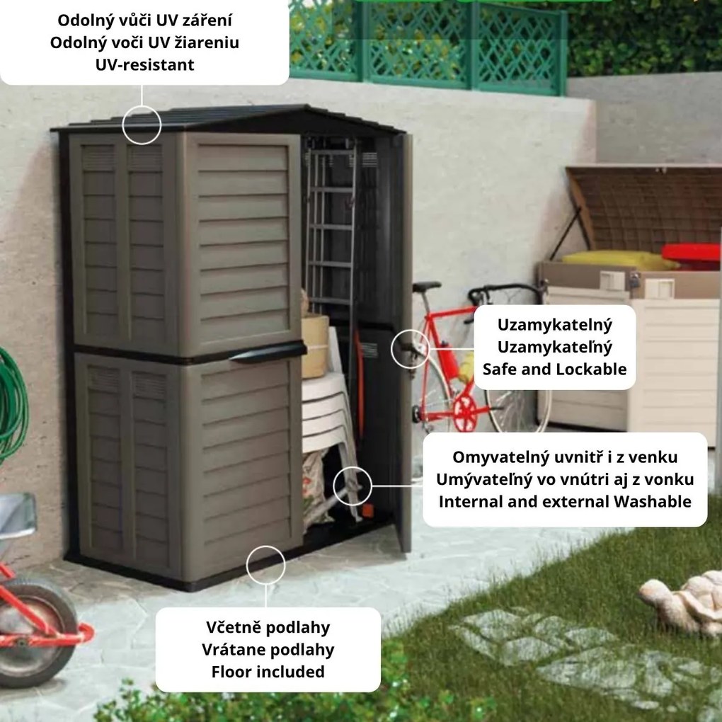 ARTPLAST Záhradná modulárna zostava Garden Shed 1510x830x1980 mm - základná zostava