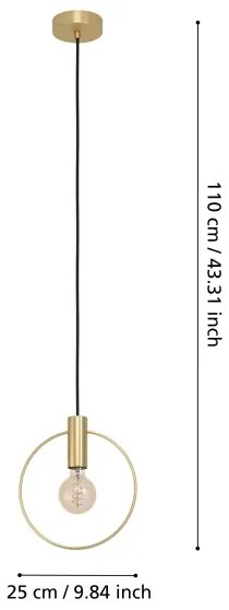 Eglo 98834 - Luster na lanku MANIZALES 1xE27/40W/230V