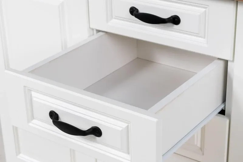 Kredenc 120 LADY biela, biela/crystal white