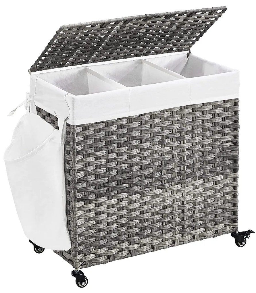 Kôš na bielizeň Laun 140 l sivý