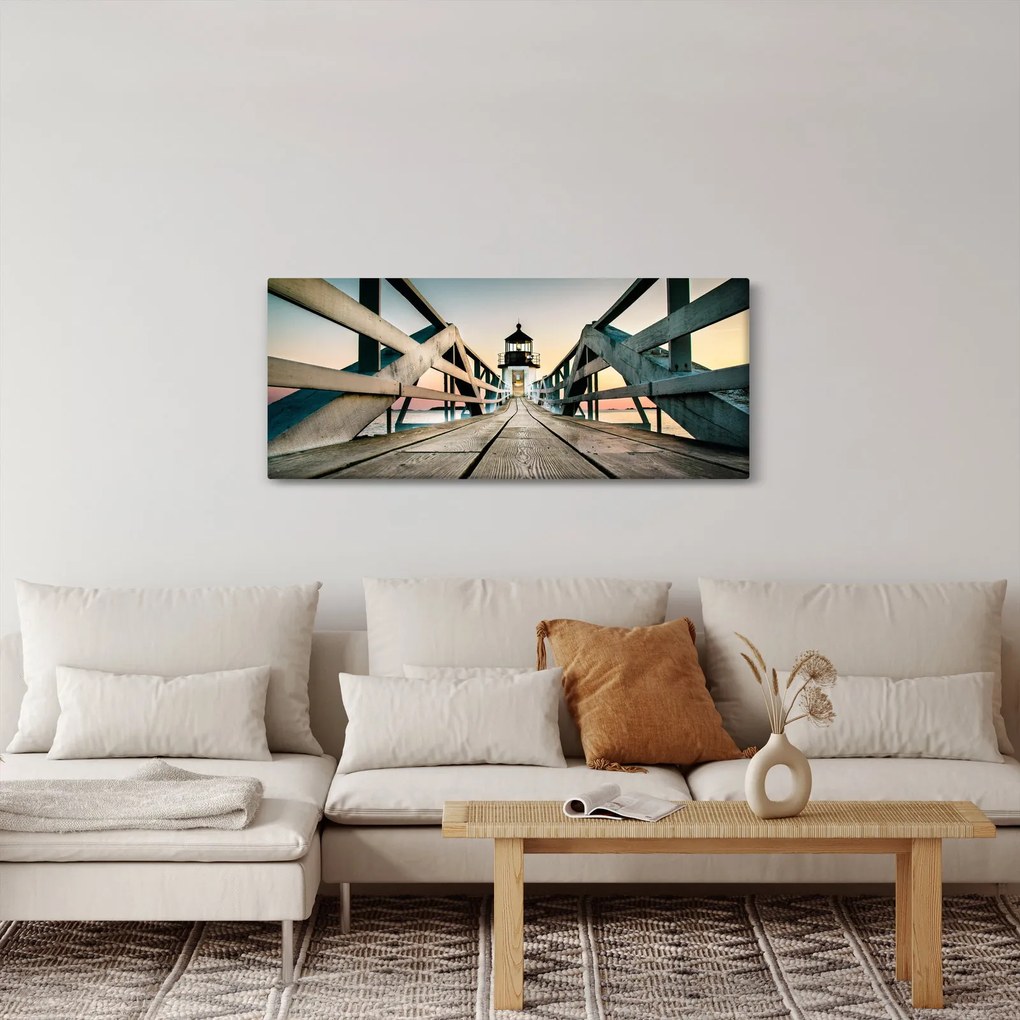 Obraz - Na móle (120x50 cm)