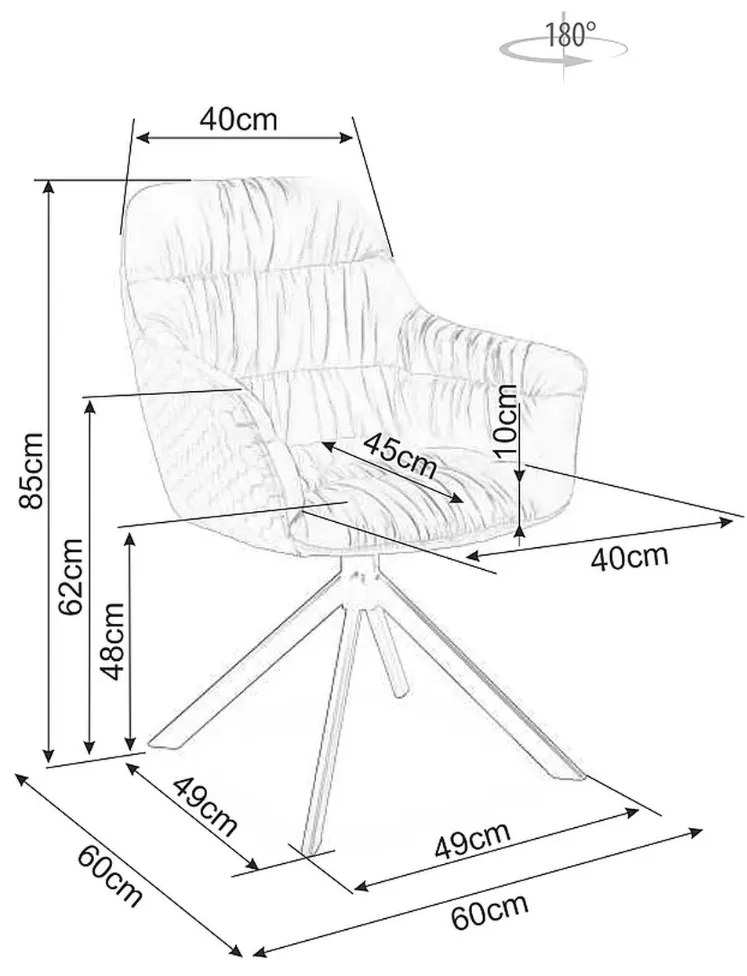 DIZAJNOVÁ OTOČNÁ STOLIČKA MISHEL BLUVEL 14