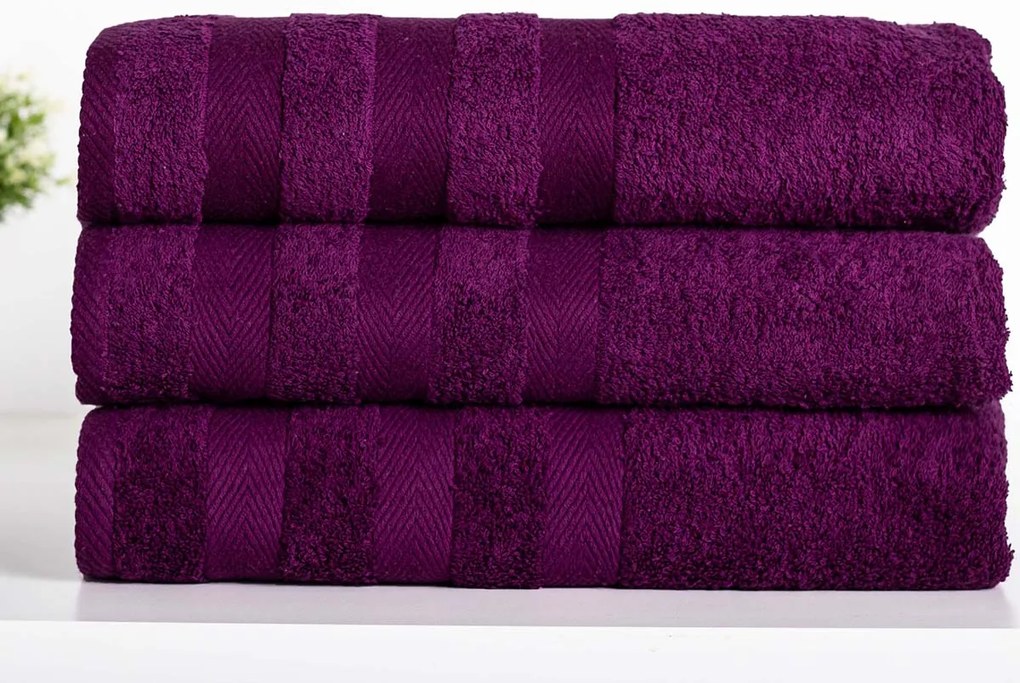 XPOSE ® Froté ručník CHINGY - tmavě fialová 50x90