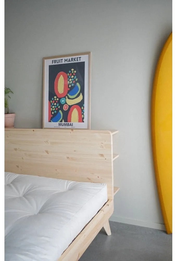 Dvojlôžková posteľ z borovicového dreva s roštom 140x200 cm Retreat – Karup Design