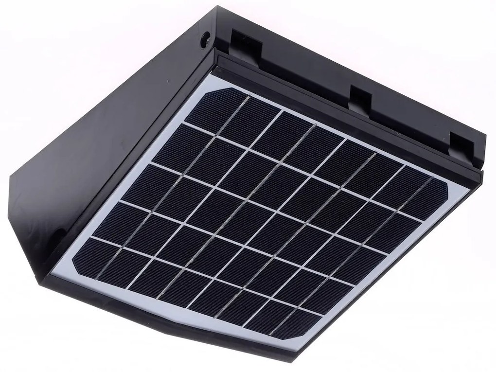 Exteriérové solárne nástenné LED svietidlo Solar, 1x LED 15w, čierna, pohybový senzor, ovládač
