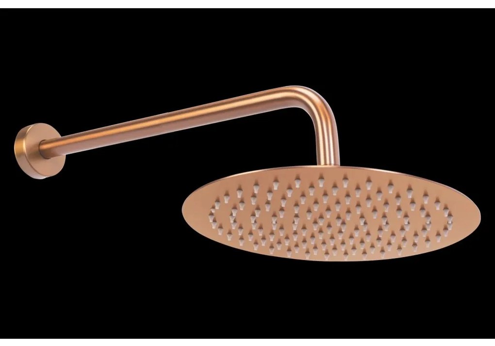 Rea Lungo, sprchový set pod omietku s dažďovou hlavovou a ručnou sprchou, medená matná, REA-P8809