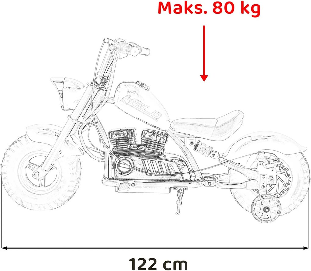 Ramiz Motocykel Chopper Warrior Ružová