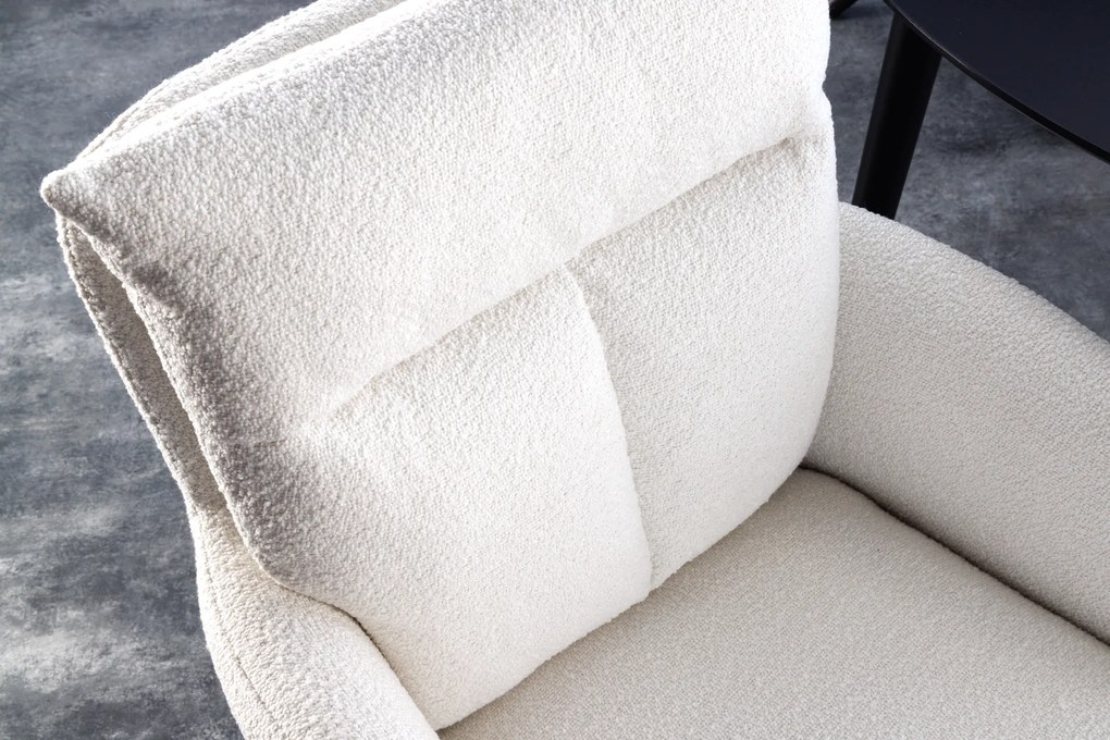 Retro stolička Big George biela otočná 360