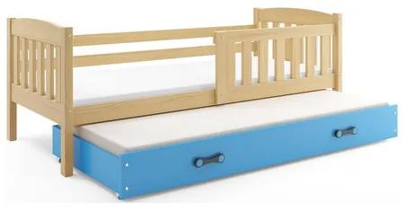 Detská posteľ KUBUS s výsuvnou posteľou 80x190 cm - borovica Biela
