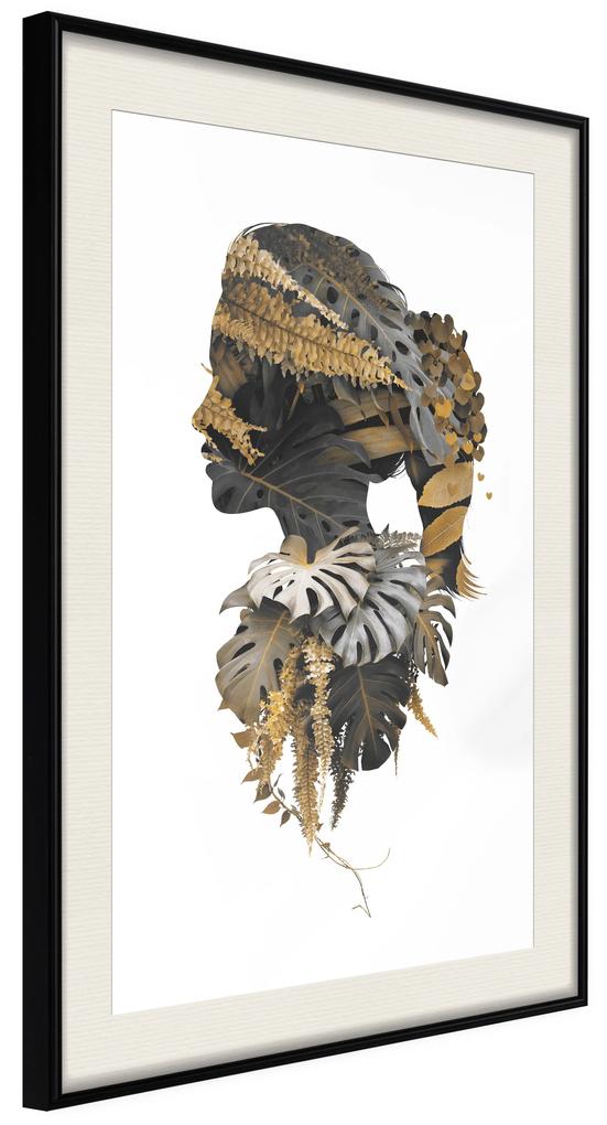 Artgeist Plagát - Jungle Man [Poster] Veľkosť: 20x30, Verzia: Zlatý rám