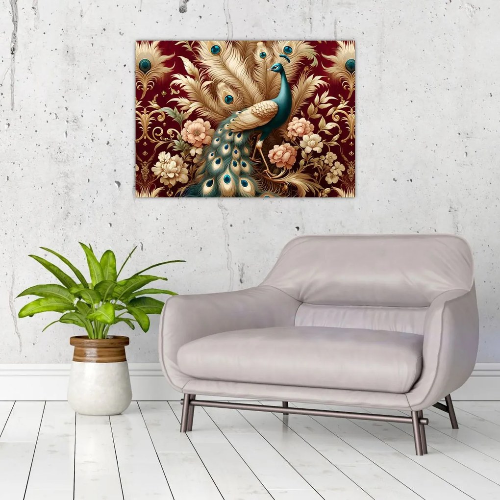 Obraz – Elegantný páv (70x50 cm)