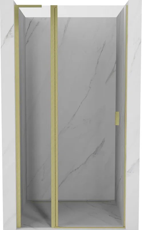 Mexen, Mexen Mist L výklopné sprchové dvere 120 cm, transparentné, brúsené zlaté - 8A4L-120-000-55-00