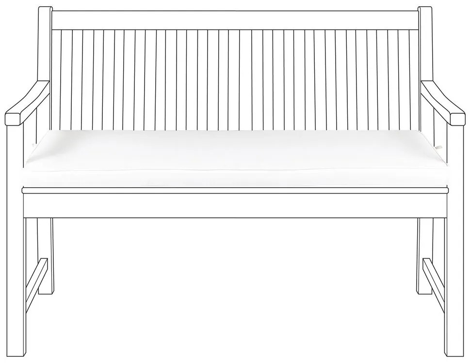 Vankúš na lavičku 112 x 54 cm biely VIVARA Beliani