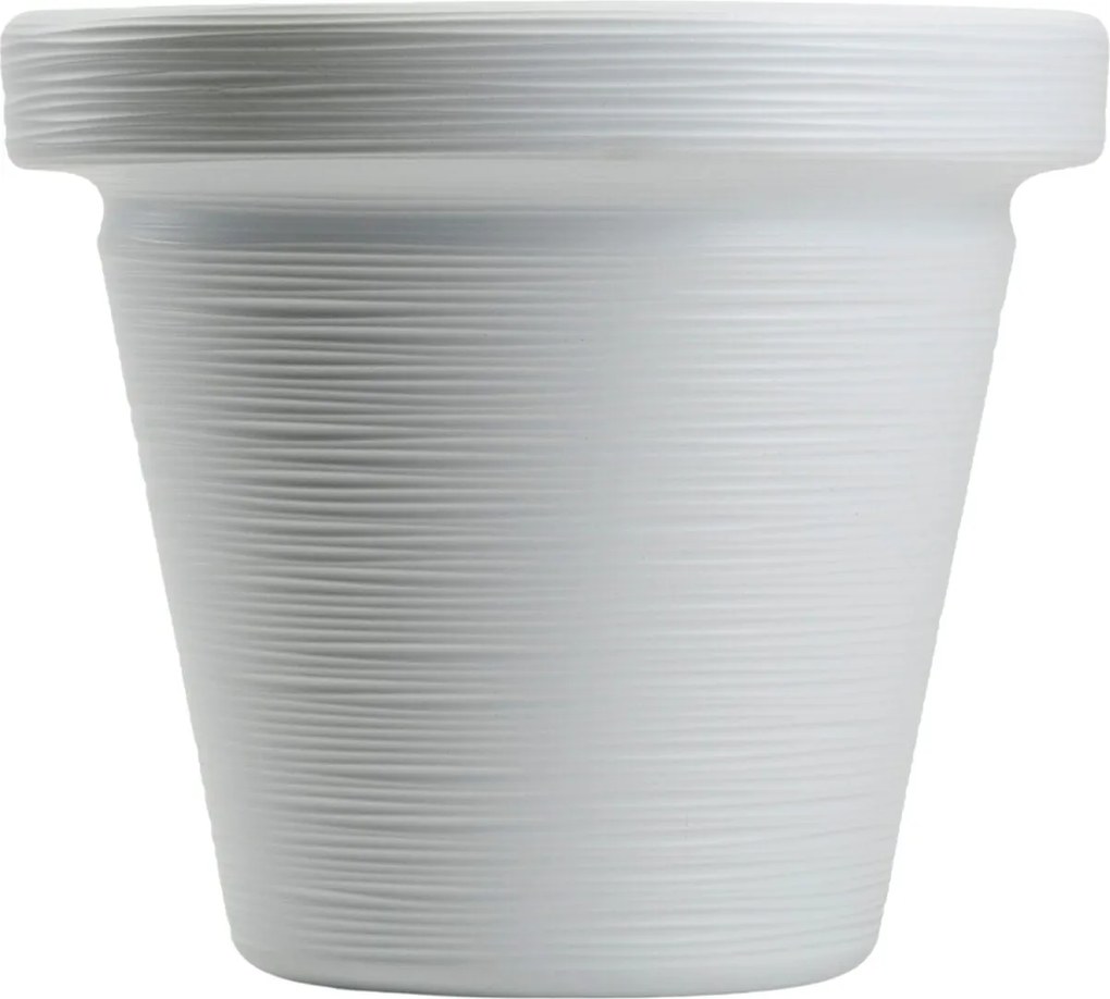 PLASTOVÝ KVETINÁČ SRTIA RIFLO 39X34 CM BIELA