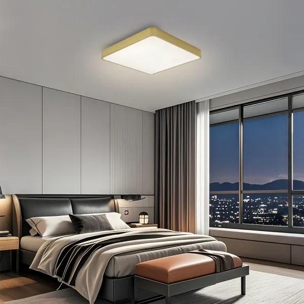 BRILAGI-LED stmievateľné stropné svietidlo POOL SQUARE LED/36W/230V 3000-6000K 40x40 cm zlaté + diaľkové ovládanie