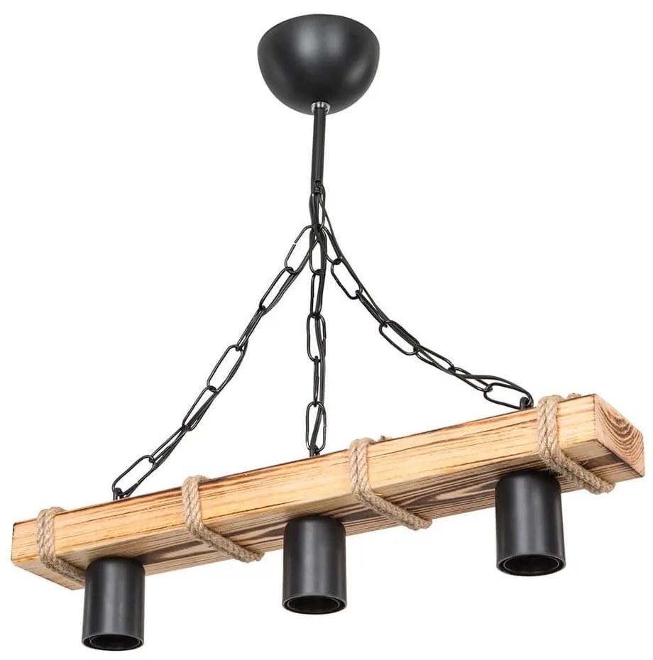 Stropné svietidlo v čierno-prírodnej farbe 10.5x48.5 cm – Squid Lighting