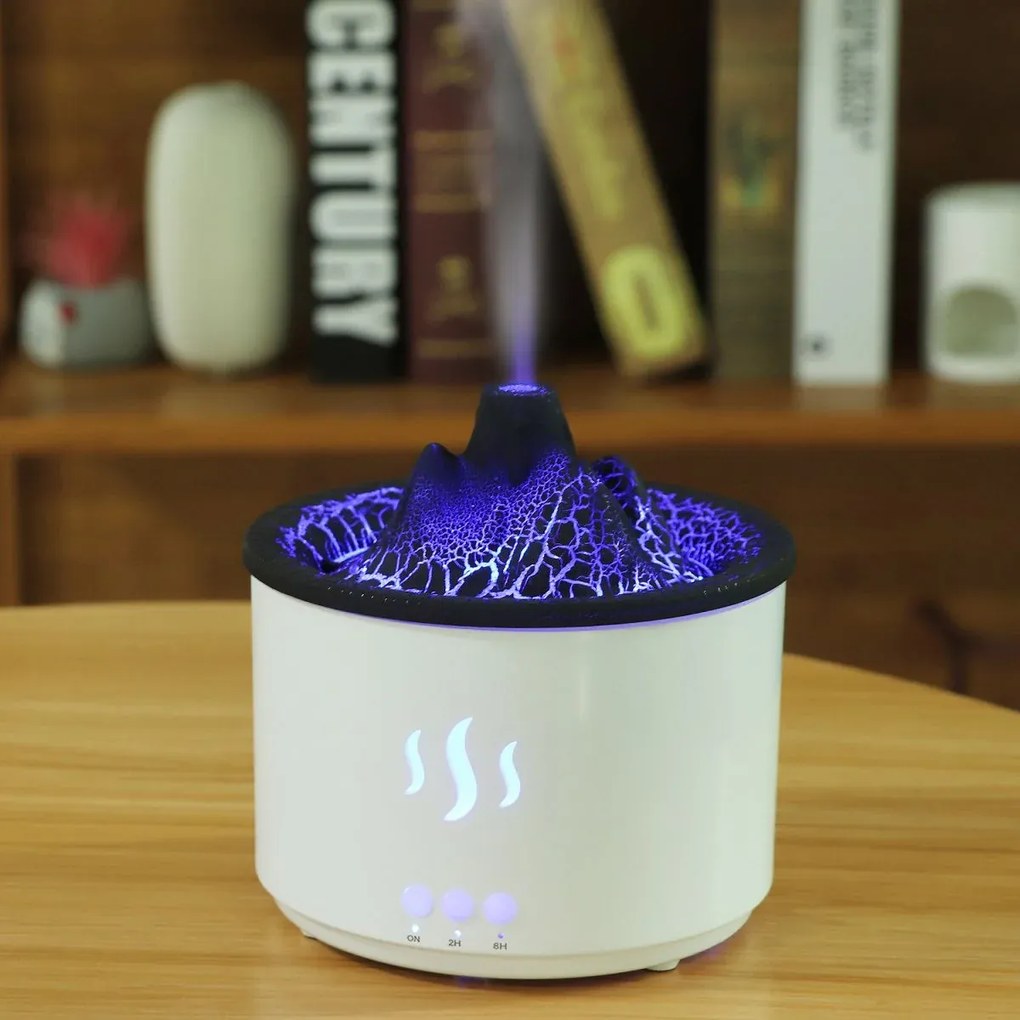 Aróma difuzér RDF3 v tvare sopky - 500 ml - biely