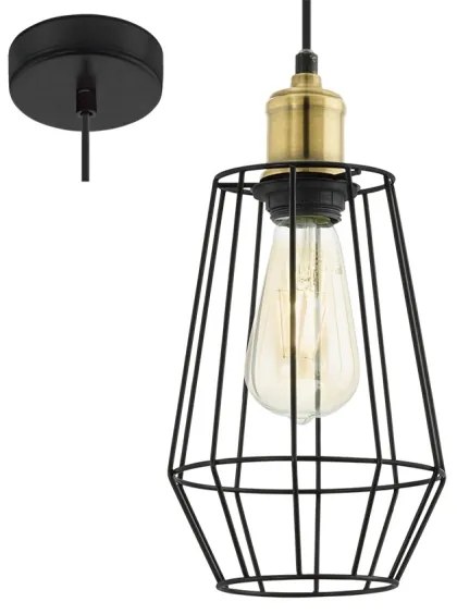 Eglo 49791 - Závesné svietidlo DENHAM 1xE27/60W