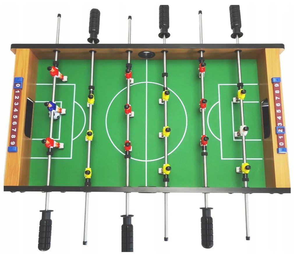 Mini stolný futbal, 69x37x24cm, hnedý | B7C1