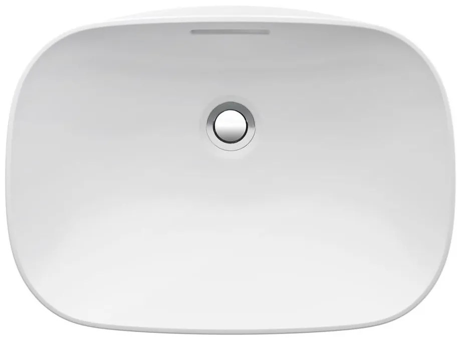 LAUFEN Ino oválne zápustné umývadlo bez otvoru, s prepadom, 500 x 365 mm, biela, H8173020001091