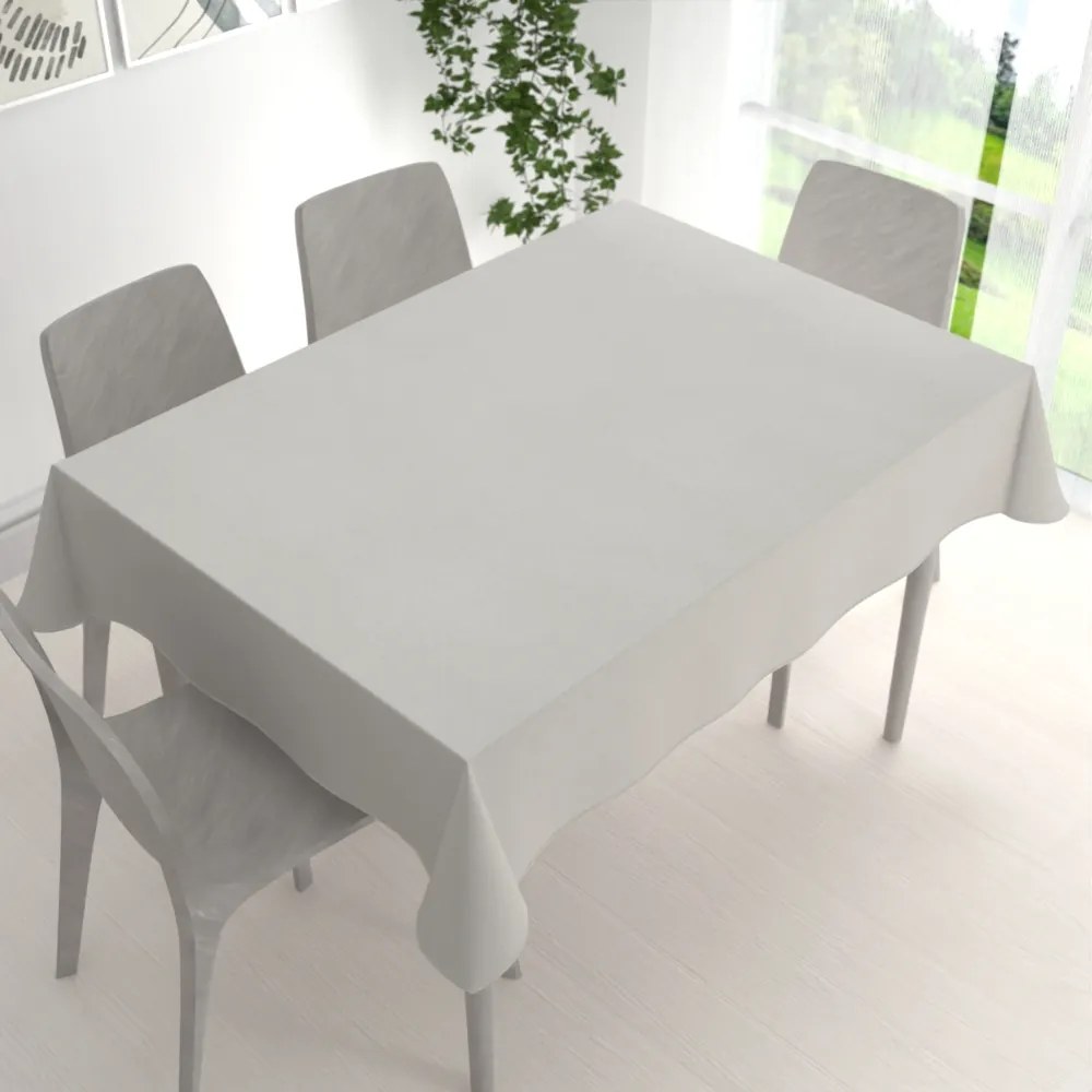 Biante Veľký dekoračný obdĺžnikový obrus BKU-101 Svetlo sivý 260x320 cm