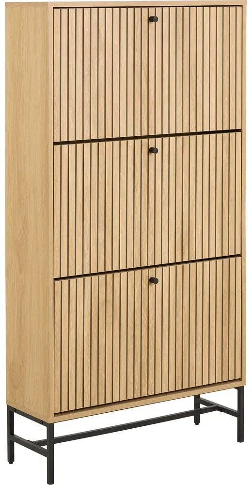 Výklopná skrinka na topánky v dekore duba v prírodnej farbe 72x140x25 cm Albany – Actona
