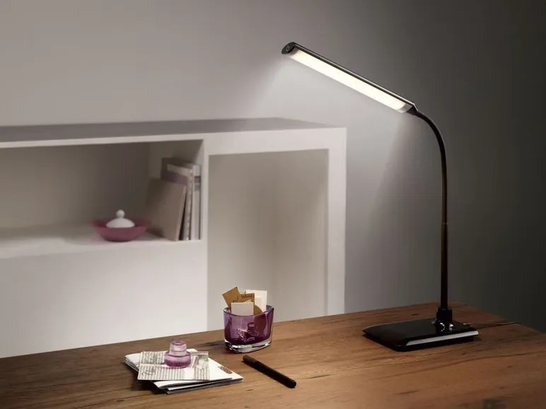 LIVARNO home Stolná/Upínacia LED lampa (stolná lampa, čierna) (100352194)