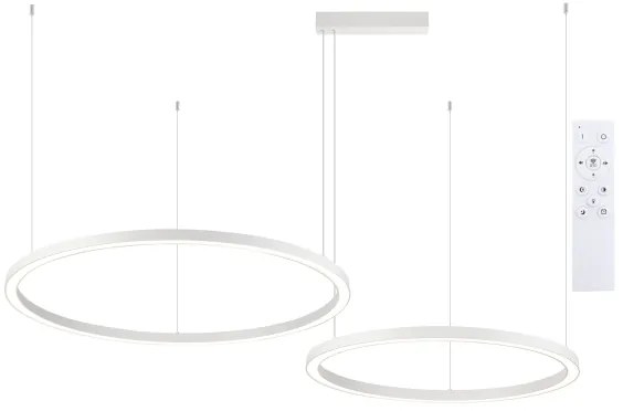 Brilagi - LED Stmievateľný luster na lanku PORTOFINO LED/98W/230V biely + diaľkové ovládanie