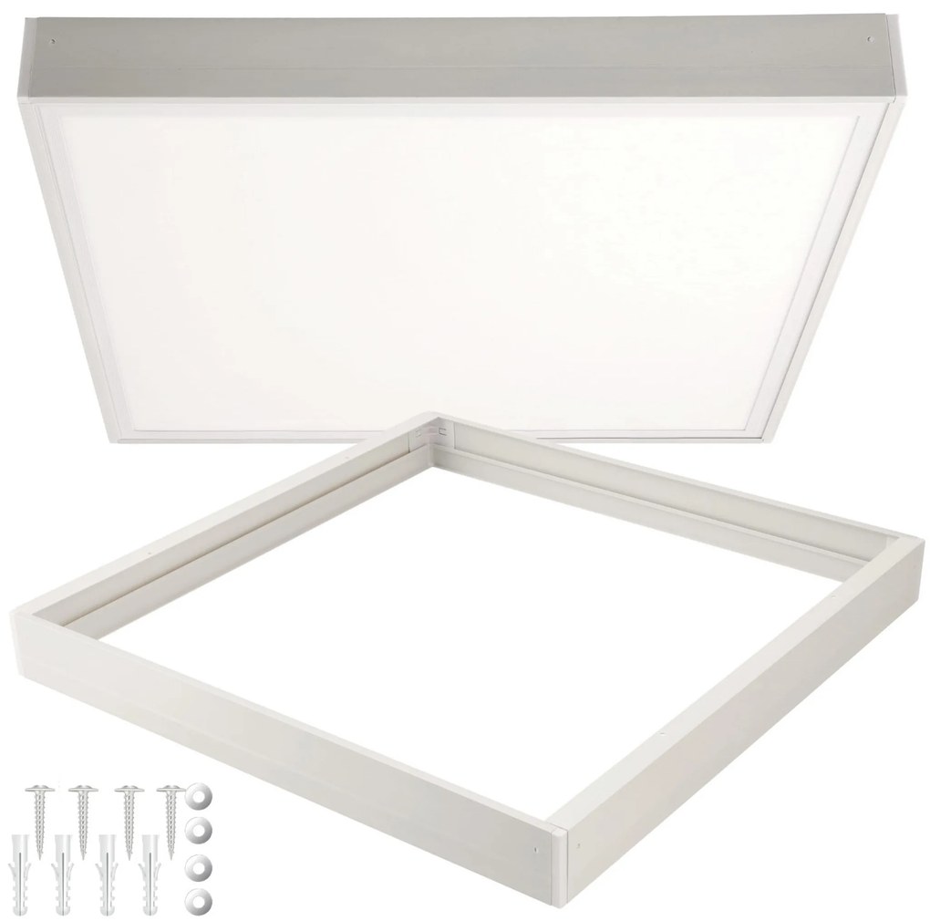 BERGE Prisadený rámček pre LED panely 60x60, plastový, 65mm