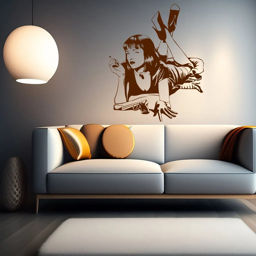 Veselá Stena Samolepka Pulp Fiction Farba: žlutá, Veľkosť: 40 x 50 cm