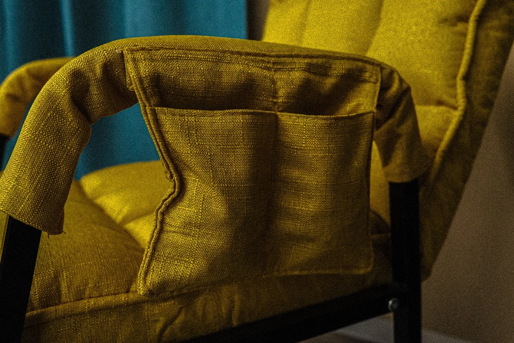 Bestent Polohovacie kreslo s podnožkou Yellow Perfetto