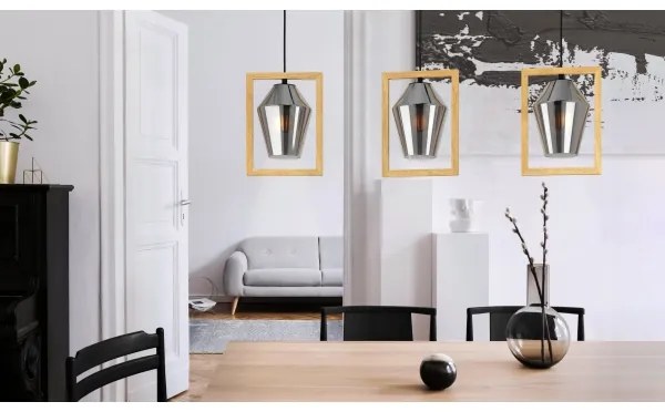 Eglo 99702 - Luster na lanku VIGLIONI 3xE27/40W/230V